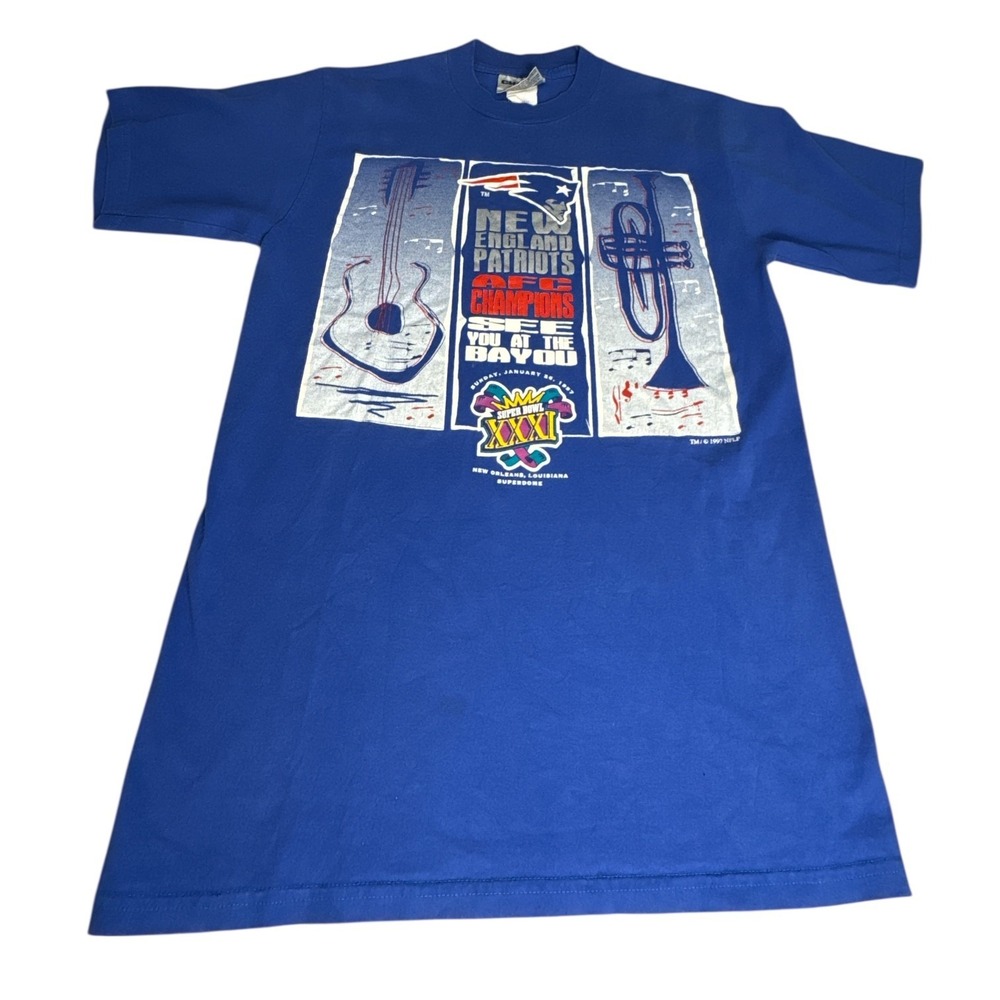 Chalk Line 90s Patriots T-Shirt AFC Champs‎ VTG New England NFL Super Bowl M